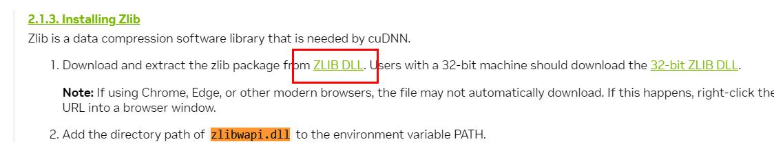 使用paddle报错提示：Could not locate zlibwapi.dll. 